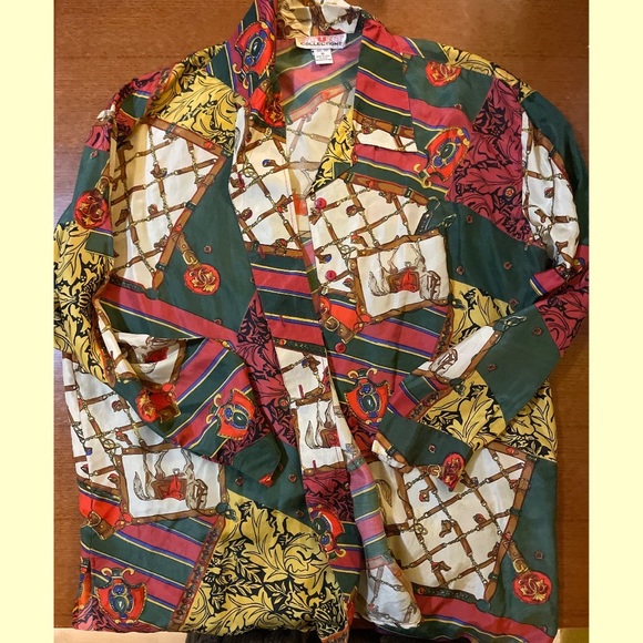 Vintage Silk Stunt Collections  Blouse - Picture 3 of 5